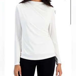Alfani
Ruched Long-Sleeve Top